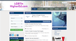 Desktop Screenshot of lgbtinhighered.com